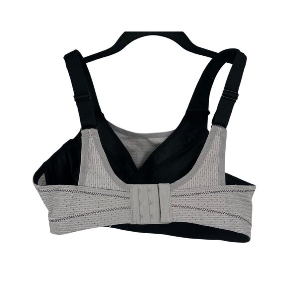 Glamorise Sport Bra 1166 Full-Figure Adjustable Wireless black gray size 36C - Picture 5 of 7